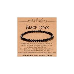 Black Onyx Healing Gemstone Stretch Bracelet