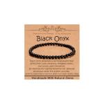 Black Onyx Healing Gemstone Stretch Bracelet