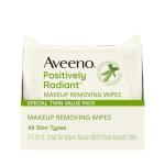 Aveeno Radiant Makeup Remover Wipes Twin Pack