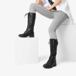 DREAM PAIRS Black Knee High Combat Boots Size 9