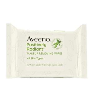 Aveeno Radiant Makeup Removing Face Wipes, 25 ct