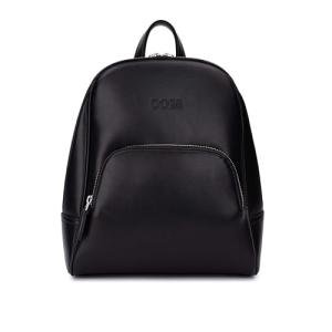 DOSHI Slim Black Vegan Leather Backpack Purse
