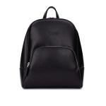 DOSHI Slim Black Vegan Leather Backpack Purse