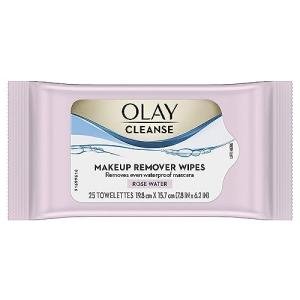 Rose Water Makeup Remover Wipes - 25 Count