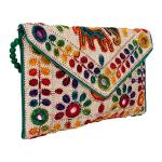 Jaipuri Art Sling Bag - Green & Gold