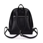 DOSHI Slim Black Vegan Leather Backpack Purse