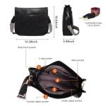 AUYOCO Vegan Leather Crossbody Bag with Guitar Straps