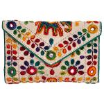 Jaipuri Art Sling Bag - Green & Gold
