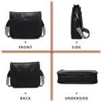 AUYOCO Vegan Leather Crossbody Bag with Guitar Straps