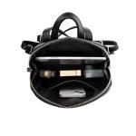 DOSHI Slim Black Vegan Leather Backpack Purse