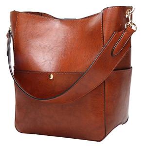 Molodo Women’s PU Leather Bucket Tote Handbag