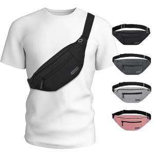 Stylish Large Crossbody Fanny Pack with Zippers
