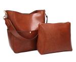 Molodo Women’s PU Leather Bucket Tote Handbag