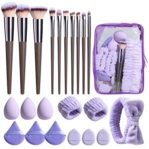 23-Piece Makeup Brush Set with Travel Sponge