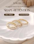 Dainty 14K Gold Plated Stackable Rings Set