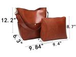 Molodo Women’s PU Leather Bucket Tote Handbag