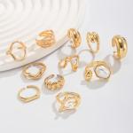 Stylish Gold Chunky Ring Set for Women
