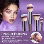 23-Piece Makeup Brush Set with Travel Sponge