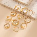 Stylish Gold Chunky Ring Set for Women