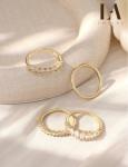 Dainty 14K Gold Plated Stackable Rings Set