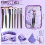 23-Piece Makeup Brush Set with Travel Sponge