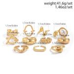 Stylish Gold Chunky Ring Set for Women