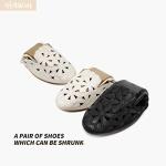 HEAWISH Floral Ballet Flats in Black and Beige