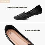 HEAWISH Floral Ballet Flats in Black and Beige