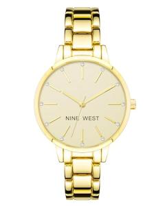 Nine West Gold Tone Crystal Women's Wrist Watch