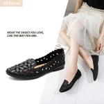 HEAWISH Floral Ballet Flats in Black and Beige