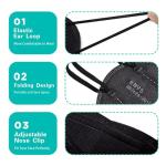 Black KN95 Face Masks - 50 Pack, 5 Layer