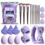 23-Piece Makeup Brush Set with Travel Sponge