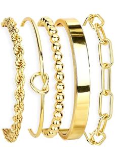 Trendy 14K Gold Plated Women’s Chunky Bracelet