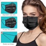 ZTANPS 100 Pack Black Disposable 3-Ply Masks