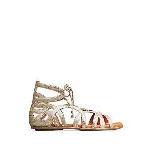 Gentle Souls Gold Leather Gladiator Sandal, Size 7.5