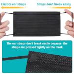 ZTANPS 100 Pack Black Disposable 3-Ply Masks