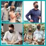 ZTANPS 100 Pack Black Disposable 3-Ply Masks