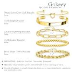 Trendy 14K Gold Plated Women’s Chunky Bracelet
