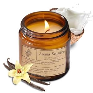 Luxurious Coconut Vanilla Soy Candles - Stress Relief