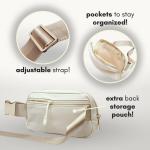 Cream Sherpa Belt Bag for Women