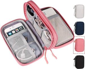 Stylish Waterproof Travel Organizer for Cables and Tech
