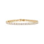 Classic 14K Gold-Plated Tennis Bracelet for Women