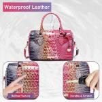 Trendy Crocodile Print Top-Handle Tote Bag