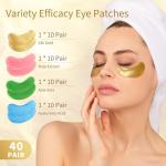 Luxury 24K Gold Under Eye Patches - 40 Pairs