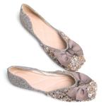 Stylish Gold Sequin Ballet Flats for Women