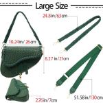 Woven Crocodile Leather Shoulder Bag – Green