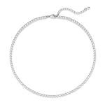 Elegant 14K Silver Tennis Necklace for Women