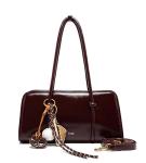 Stylish Brown Multi-Pocket Shoulder Bag