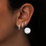 Chic Sterling Silver Huggie Hoop Earrings Set