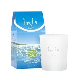 Inis Ocean-Fresh Scented Candle in Frosted Glass